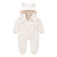 thumbnail image 3 of Esaierr Newborn Baby Fleece Jumpsuit Ears Hooded Snowsuit for 6 Months-3 Years Boys Girls Cute Romper Infant Autumn Winter Jacket Outwear, 3 of 9