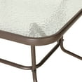 thumbnail image 6 of Emma + Oliver 31.5" x 55" Bronze Rectangular Metal Table with Tempered Glass Top and Umbrella Hole, 6 of 12