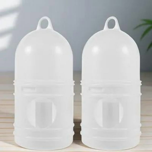 Topbathy Water Feeder for Birds Pigeon Waterer Plastic 2Set White