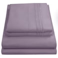 thumbnail image 2 of Olivia Branch 1800 Thread Count Microfiber Bed Sheet Set Twin XL - Plum, 2 of 2