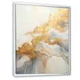 thumbnail image 2 of Designart "Golden Hued Mountain River Tranquility" River Mountain Floater Framed Wall Art Living Room, 2 of 5