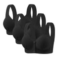 thumbnail image 2 of VBVC Women's 3 Pack Front-Closure Bra,Ladies Lightweight Comfortable Bra,Supportive Everyday Lingeri For Women,Black,Size XXXL, 2 of 4