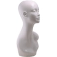 thumbnail image 2 of N'icePackaging - Life-Sized Glossy White Mannequin Head - Poly-Resin - For Merchandise or Showcase - Free-Standing - Hats/Wigs/Earrings/Necklace/Scarfs, 2 of 9