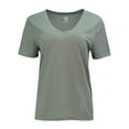 thumbnail image 6 of Athletic Works Women's Core Active Texture Knit Short Sleeve V-Neck T-Shirt, Sizes XS-XXXL, 6 of 8
