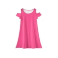 thumbnail image 4 of XADYUY Girls Summer Dress Size 7-8 Casual A-Line Sleeveless T-Shirt Dress for School Solid Color Basic Crew Neck Swing kids sundresses girls 4-16,Hot Pink 5-6 Years, 4 of 6