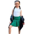thumbnail image 4 of KVPLBQFD Toddler Girls 2 Piece Sets Kids Sleeveless Golf Shirt Tennis Skirt Athletic Set Trendy Cute Summer Short Skirts Outfits for Baby Girl Clothes, 4 of 7