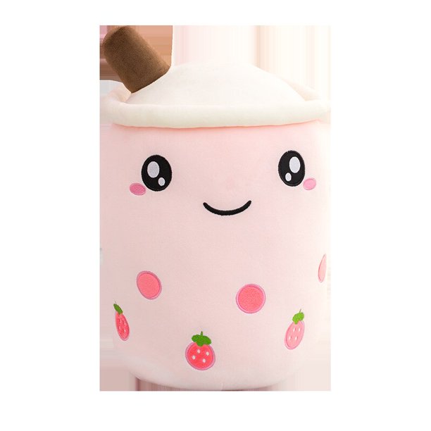 24-70cm cute cartoon gift life milk tea cup shape pillow super soft back children's toy birthday gift creative Christmas giftStrawberry style 124cm Deng Xun unisex