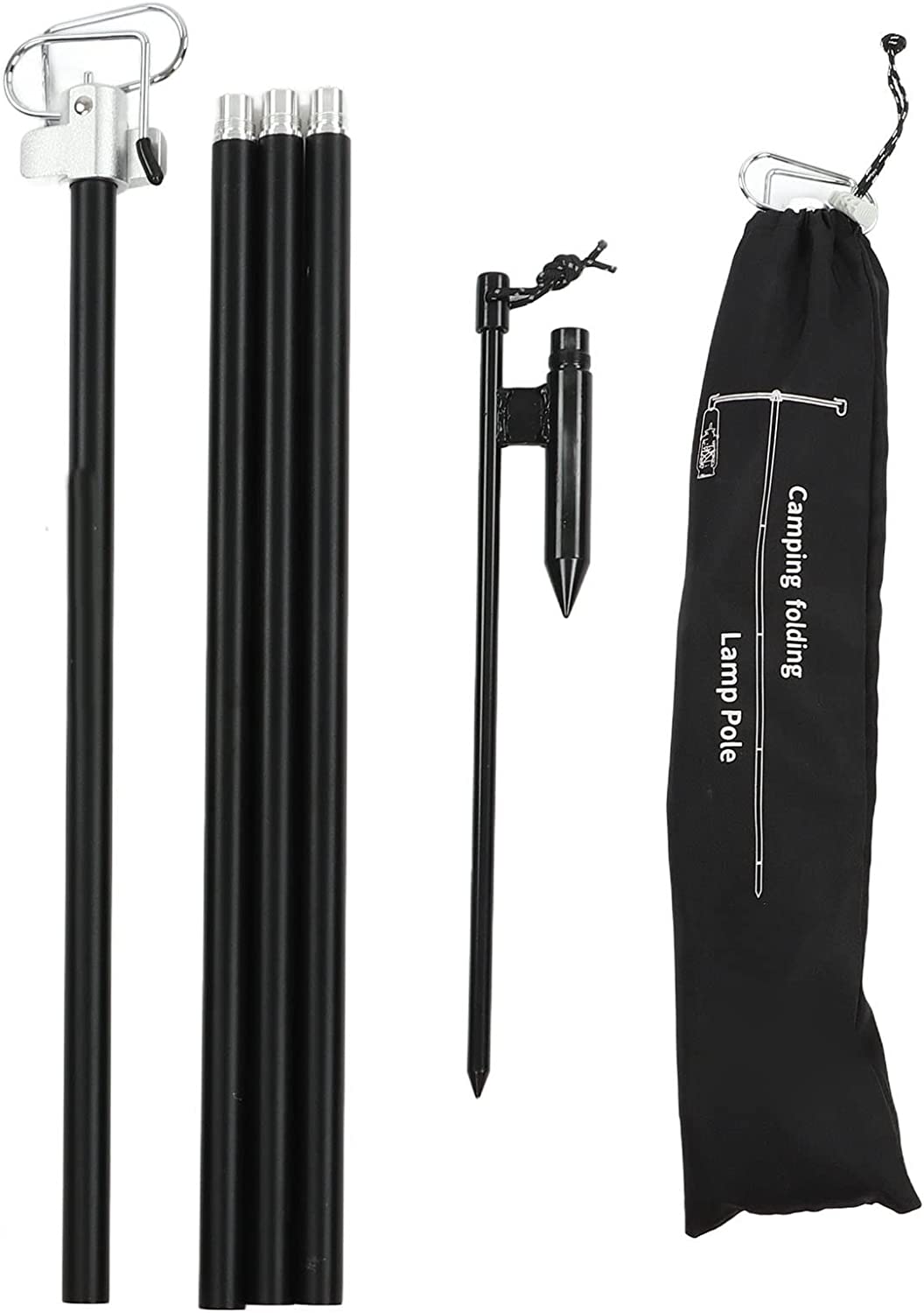 dosili Portable Camping Folding Lamp Pole Camping Lamp Pole Retractable