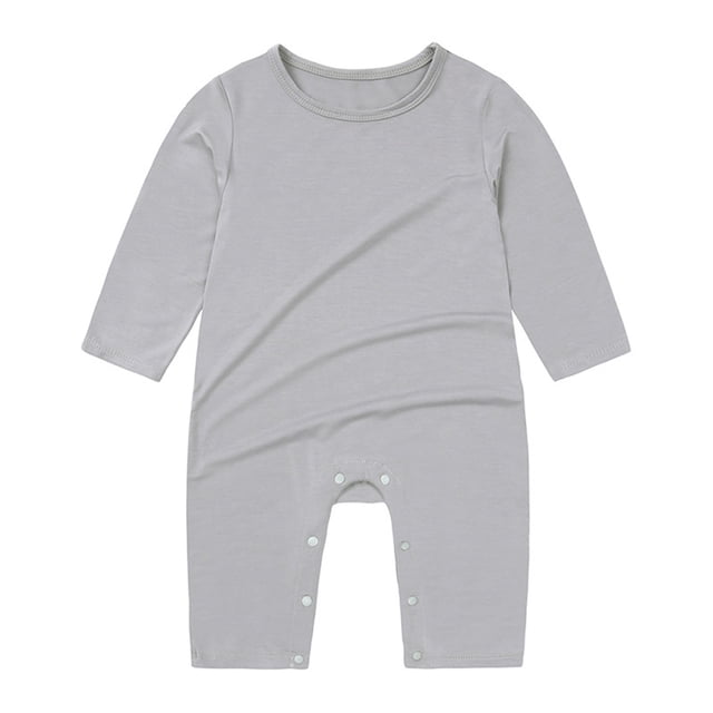Chbgutlmr Toddler Baby Clothes Newborn Fall Soft Comfy Pjs Onesie Pajamas Solid Color Sleepwear Rompers