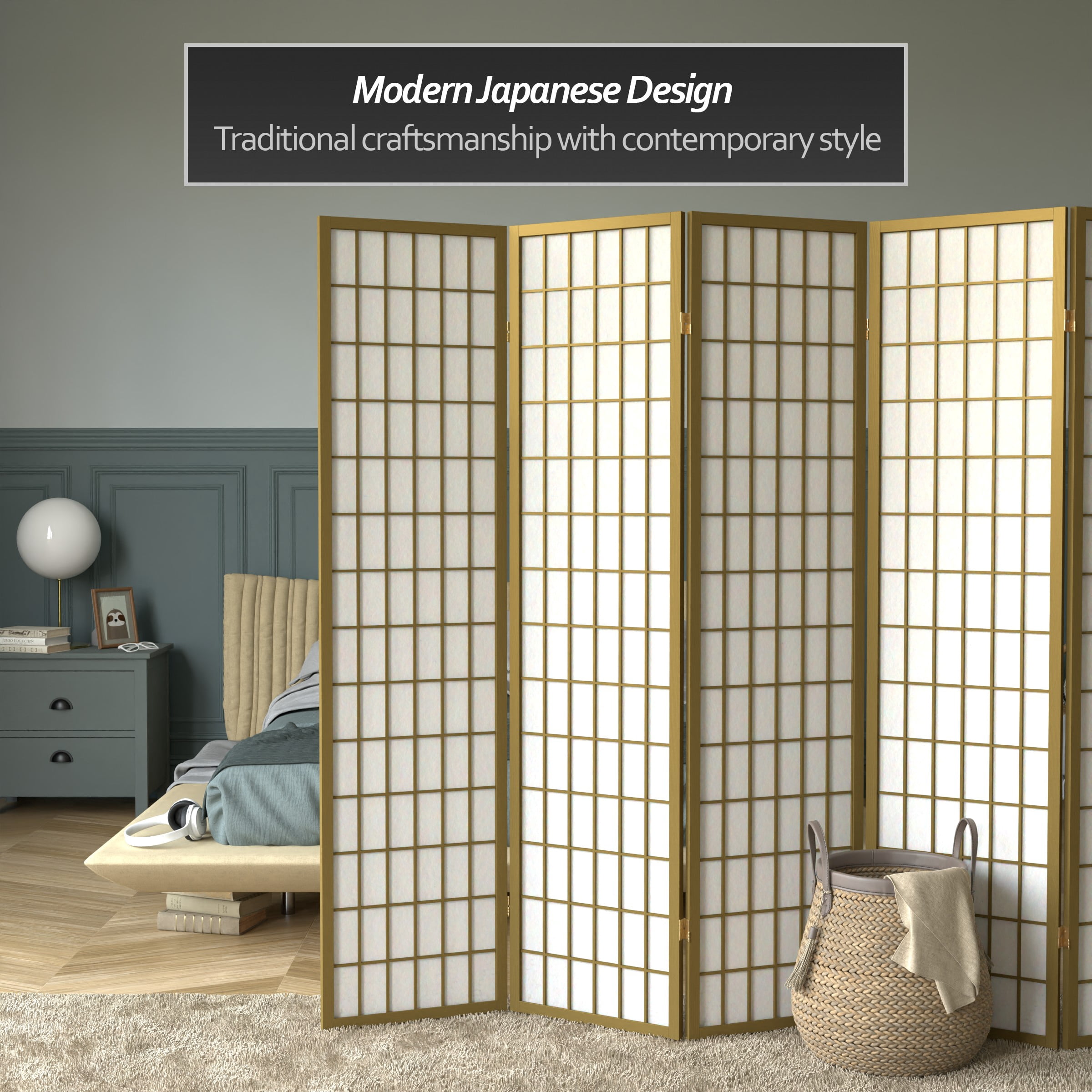 6 ft. Tall Window Pane - Special Edition - Gold - 5 Panels