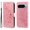 Pink, variant on For Google Pixel 9a 6.3" Seven Petal Flower Embossed Strong Magnetic Attachment/Closure, Card Slots/Pocket, PU Leather Flip Wallet Case With Hanging Rope,Purple,For Google Pixel 9a