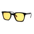 thumbnail image 3 of Stoner Pop Color Lens Hipster Thin Horn Rim Rectangular Sunglasses Black Orange, 3 of 4