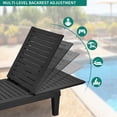 thumbnail image 7 of DWVO Chaise & Outdoor Deck Box: Adjustable Backrest, Multi-Functional Patio Loungers Easy Assembly & Lightweight, Waterproof Poolside Chaise Lounge with 330lbs Capacity - Black, 7 of 7