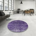 thumbnail image 4 of Ahgly Company Machine Washable Indoor Rectangle Industrial Modern Bright Grape Purple Area Rugs, 3' x 5', 4 of 7
