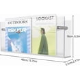 thumbnail image 4 of 2 Pack Clear Acrylic Magazine Holder, Wall Mount Hanging Bookshelf Literature Storage Rack, Brochure File Display Shelf for Waiting Room, Living Room,Bedroom, Corridor passage, Office, Home, 4 of 6