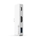 thumbnail image 1 of Hub USB C ALOGIC Dock Nano Mini 4K HDMI 60 W con carga plateada, 1 of 7