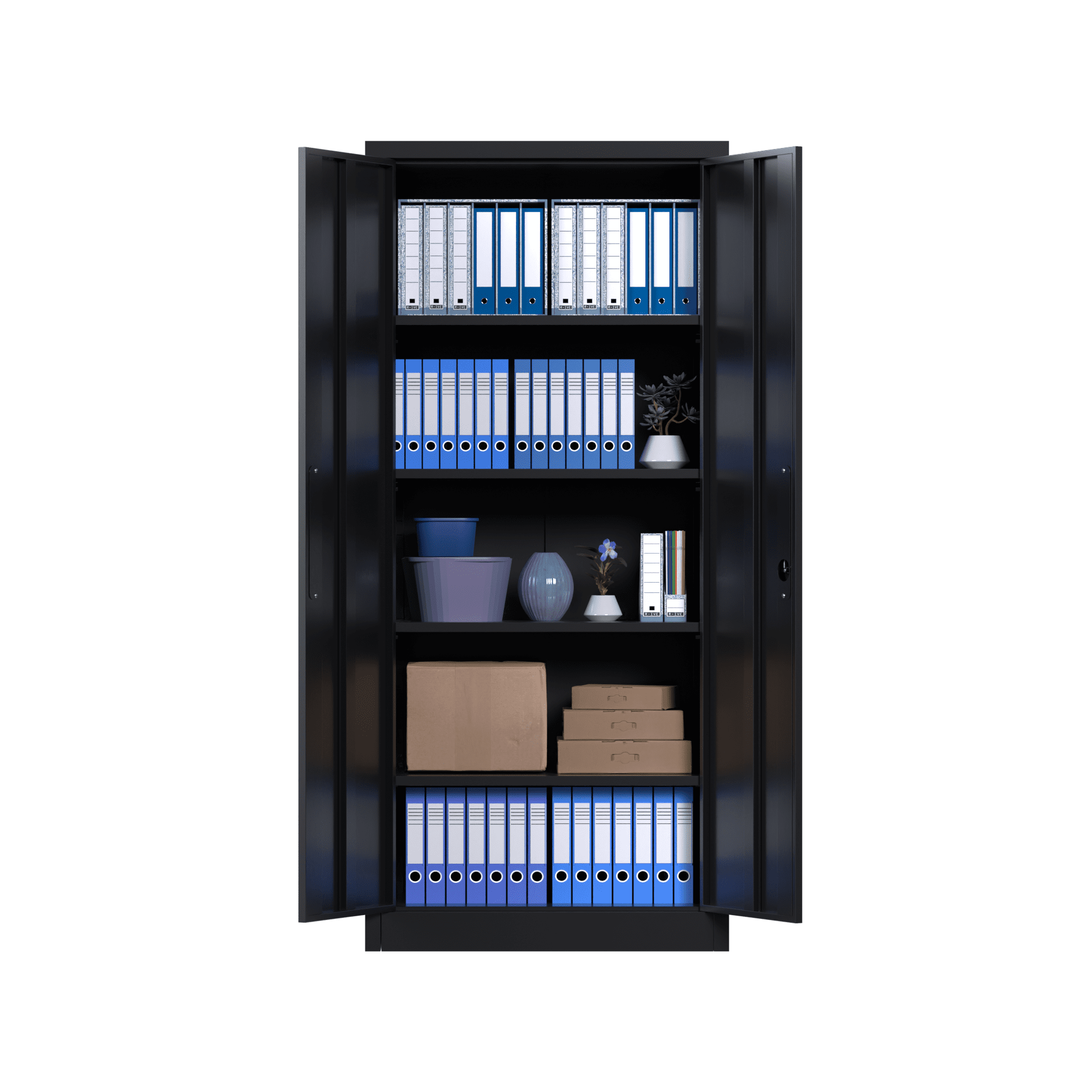 SUXXAN Metal Storage with Locking Doors and Adjustable Shelves