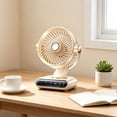 thumbnail image 5 of Led Digital Display Rotatable Desktop Fan, Rechargeable Silent Multi-Speeds Usb Table Cooling Fan For Office Bedroom Travel(8.66*7.09*6.3 in)Beige, 5 of 9