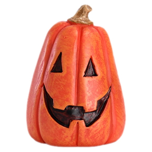 Clearance Sale | Funny Stacked Pumpkin Resin Figurine, Cute Handmade Halloween Desk Decor for Home and Car, Orange Red