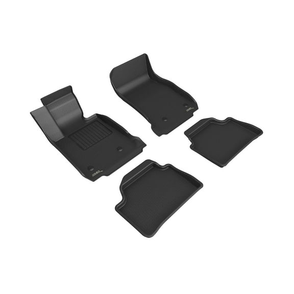 3D MAXpider Custom Fit Kagu Floor Mat (Black) Compatible with BMW 2 Series (F22) 2014-2021 - Full Set