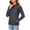 Black, variant on Womens Summer Casual Sun Protection Jacket Solid Color Long Sleeve Zip-Up Hooded Sun Shirts with Pockets