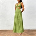 thumbnail image 2 of Sentmoon Spring Dresses for Women Maxi Dresses for Women Summer 2026 Solid Color Sleeveless V Neck Backless Regular Fit Plus Size Spring Dresses for Night Out and Club S-XL, 2 of 6