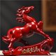 thumbnail image 1 of Ebony solid wood carved horse figurine, one of the twelve zodiac horse figurines, for home living room or study feng shui decoration., 1 of 4