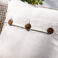 thumbnail image 3 of Phantoscope Farmhouse Triple Button Linen Decorative Throw Pillow, Ivory, 18" x 18", 2 Pack, 3 of 9