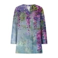thumbnail image 6 of Yuanlook Women's Tops Fashion 3/4 Length Sleeve Business Casual Blouses Summer Tees Shirts - Purple - M, 6 of 6
