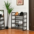 thumbnail image 2 of Costway 4-Tier Shoe Rack Adjustable to Flat Slant Shoe Organizer Holder Stand, 2 of 11