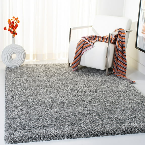 Safavieh Evolution Rothesay Solid Shag Area Rug, Gray, 5'3" x 7'6"