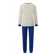 thumbnail image 3 of Family Matching Christmas Pajamas Tree Letter Long Sleeve Tops and Plaid Pants Sleepwear Set, 3 of 10