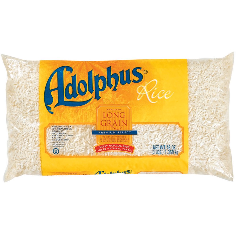Adolphus Long Grain Enriched White Rice, 3Pound Bag