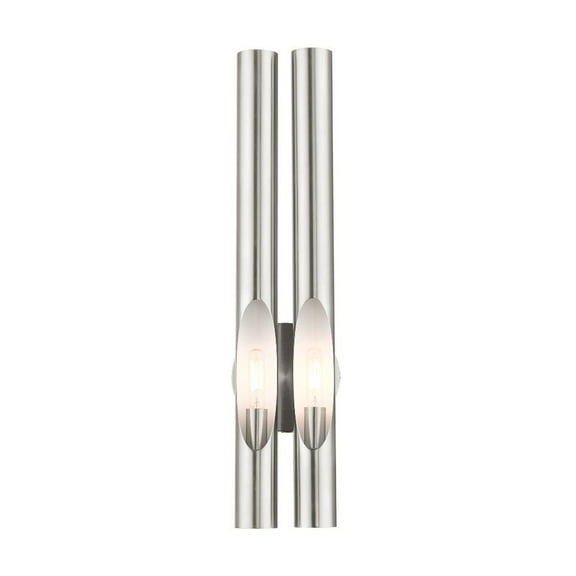 2 Light Ada Wall Sconce in Contemporary Style 5.13 inches Wide By 22 inches High-Brushed Nickel Finish Bailey Street Home 218-Bel-4362731