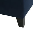 thumbnail image 5 of Noble House Canterbury Upholstered Storage Ottoman Bench, Dark Blue Velvet, Matte Black, 5 of 12