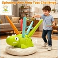 thumbnail image 4 of 3-in-1 Dinosaur Rocket Launcher Toy for Kids, with Ring Toss Game and Musical Jumping Modes, Fun Outdoor & Indoor Active Play Gift for Boys and Girls Ages 3-8 Years Old, 4 of 8