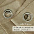 thumbnail image 3 of PrimeBeau Pair Set Nickel Grommet Natural Linen and Poly Semi-Sheers,Premium Soft Rich Material Curtain Panels for Living Room - 52x108-Inch-Tan, 3 of 7