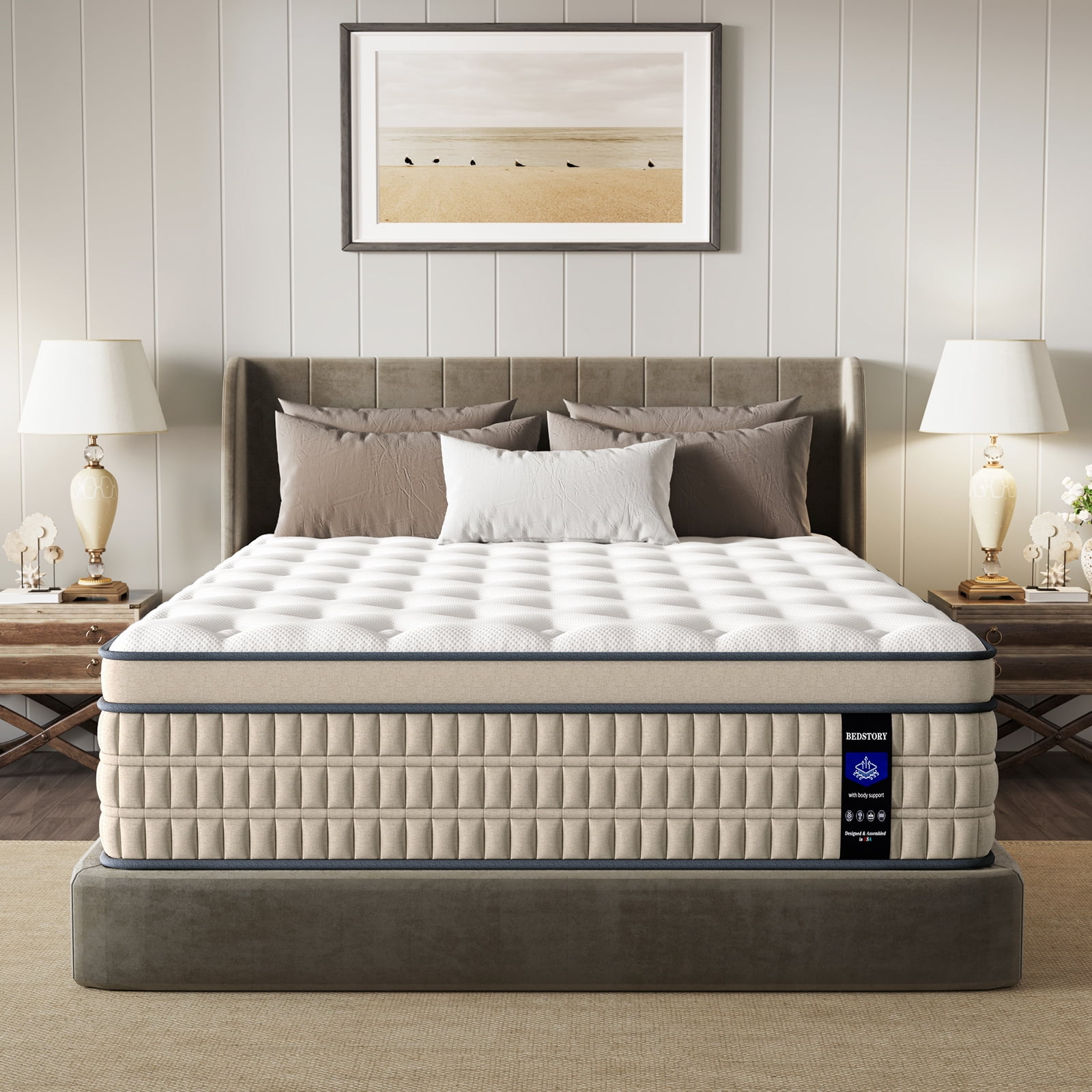 Sleepmax Dreamix 12" Queen Firm Mattress, 365 Night Trial, Euro Top, Motion Isolation, CertiPUR-US, Adult