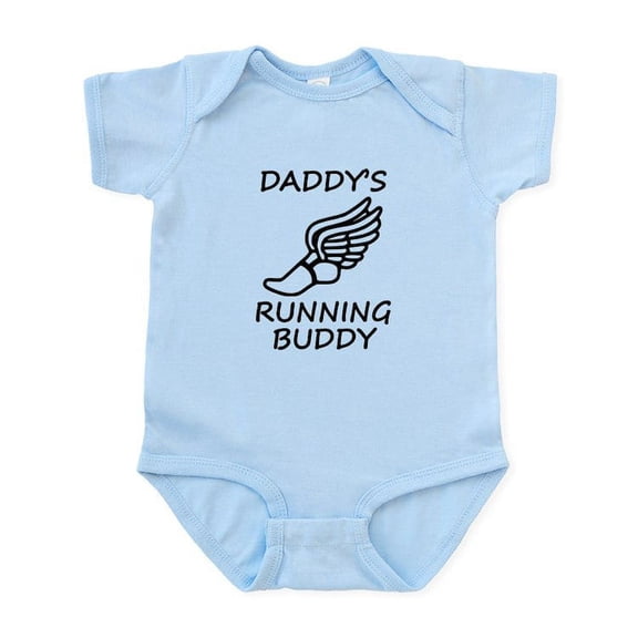 CafePress - Daddys Running Buddy Body Suit - Baby Light Bodysuit, Size Newborn - 24 Months