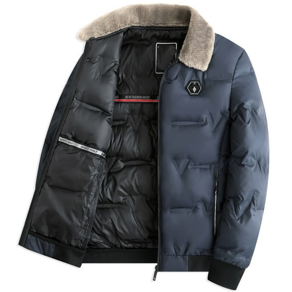 Men's Winter Casual Large Lapel Padded Jacket