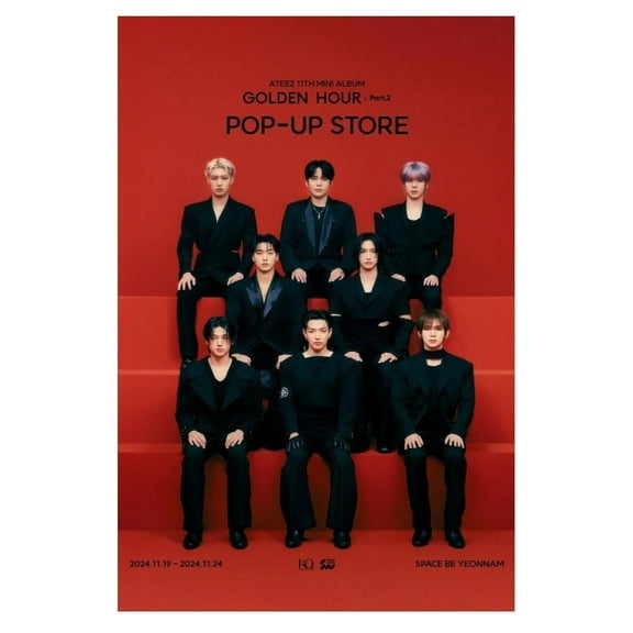 Ateez Seonghwa Golden Hour Part.2 Concept Photo - P10 Music Poster K-Pop Home Decor For Living Room Aesthetic Kpop Male Boys Group Boy Band