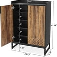 thumbnail image 7 of Tribesigns 5-Tier Shoe Cabinet, Modern Organizer with Sturdy Metal Frame, Black & Brown, 7 of 7