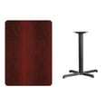 thumbnail image 4 of Flash Furniture Graniss 30'' x 42'' Rectangular Mahogany Laminate Table Top with 23.5'' x 29.5'' Table Height Base, 4 of 5
