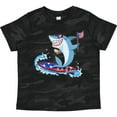 thumbnail image 3 of Inktastic Fourth of July Shark Surfing Boys or Girls Toddler T-Shirt, 3 of 5