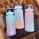 thumbnail image 5 of 2L Water Bottle with Marker & Straw Large Capacity Water Bottle with Handle Reusable Leakproof Water Jug for Hiking Travel Outdoor Sports Gym Fitness, 5 of 5