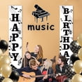 thumbnail image 4 of Kreatwow Music Note Birthday Decorations Music Note Happy Birthday Door Banner Music Theme Party Supplies Black Musical Notes Door Banner Welcome Porch Sign for Piano Music Birthday Musical Party, 4 of 5