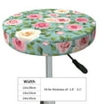 thumbnail image 2 of Rose Flowers Temg Round Bar Stool Seat Covers, Elastic Round Chair Cover Stool Seat Slipcover Bar Stool Cushions Round Pad for 12-14 inch, 2 of 5