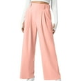 thumbnail image 2 of Womens Casual Pleated Pants High Waisted Trousers for Women Straight Leg Pants Wide Leg Pants with Pockets Comfy Business Pants, 2 of 7