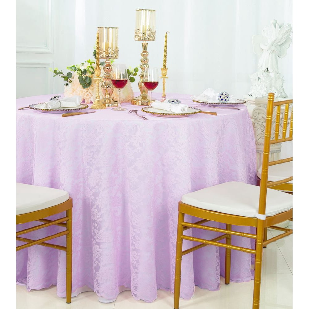 Wedding Linens Inc. 108" Round Lace Table Overlays, Lace Tablecloths