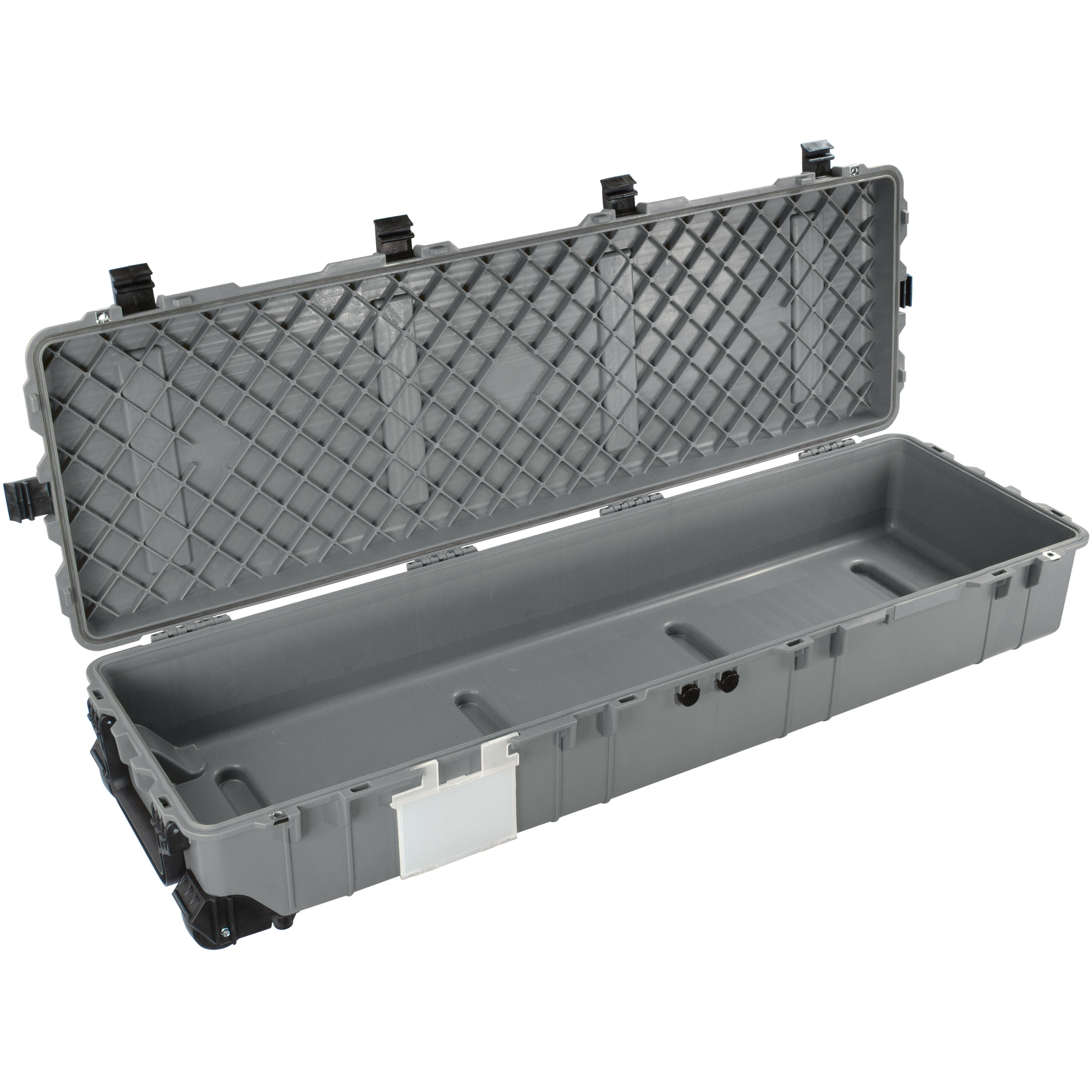 Eylar XXXL 57 Inch Heavy Transport Roller Rifle Hard Case with Foam, Mil-Spec, Waterproof & Crushproof, Auto-Pressure Valve with Lockable Fittings TSA Standards (Gray)